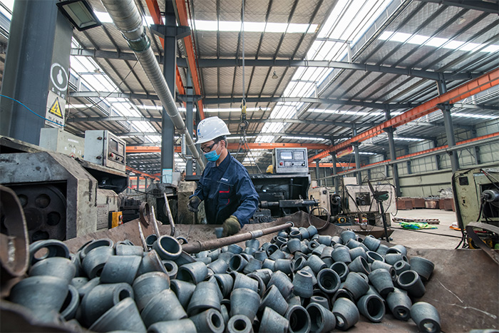 华蓥网架配件-锥头加工车间